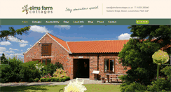 Desktop Screenshot of elmsfarmcottages.co.uk