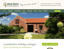 Tablet Screenshot of elmsfarmcottages.co.uk